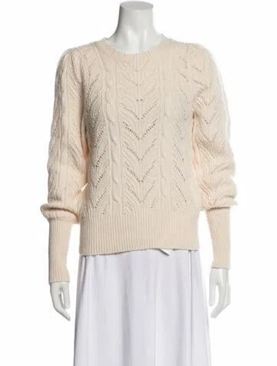 Pre-owned Joie Wool Crew Neck Sweater In Neutral