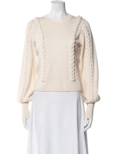 Pre-owned Joie Wool Crew Neck Sweater In Neutral