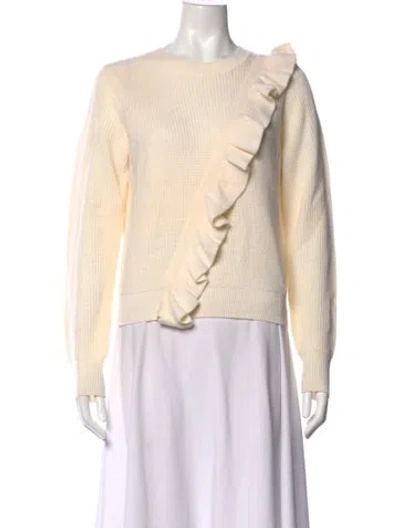 Pre-owned Joie Wool Crew Neck Sweater In Neutral
