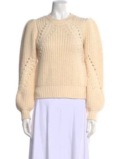 Pre-owned Joie Wool Crew Neck Sweater In Neutral