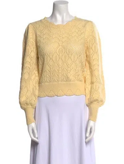 Pre-owned Joie Wool Crew Neck Sweater In Neutrals