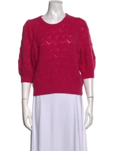 Pre-owned Joie Wool Crew Neck Sweater In Pink