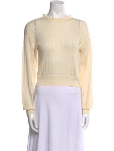 Pre-owned Joie Wool Crew Neck Sweater W/ Tags In Neutral