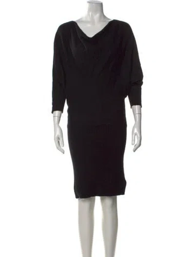 Pre-owned Joie Wool Knee-length Dress In Black