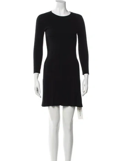 Pre-owned Joie Wool Mini Dress In Black
