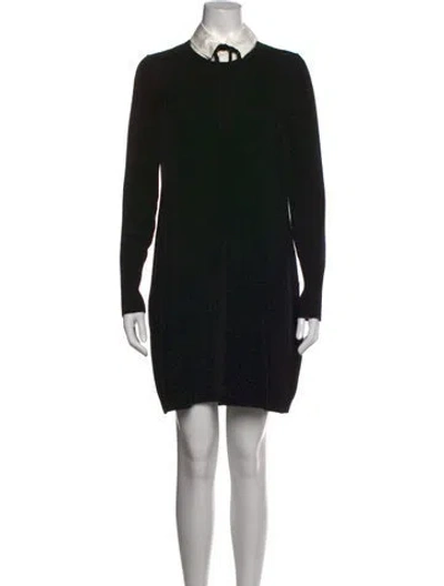 Pre-owned Joie Wool Mini Dress In Black