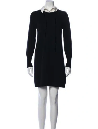 Pre-owned Joie Wool Mini Dress In Blue
