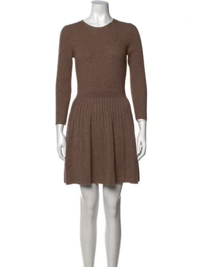 Pre-owned Joie Wool Mini Dress In Brown