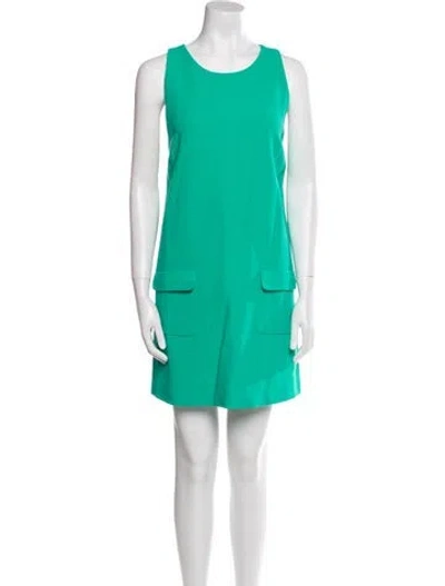 Pre-owned Joie Wool Mini Dress In Green