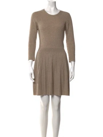 Pre-owned Joie Wool Mini Dress In Neutral