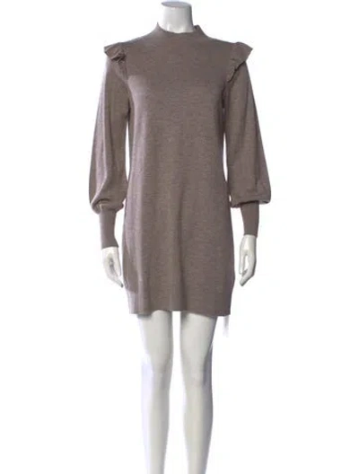 Pre-owned Joie Wool Mini Dress In Neutrals