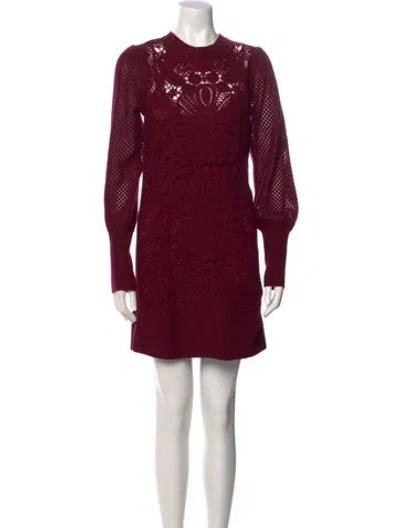 Pre-owned Joie Wool Mini Dress In Red