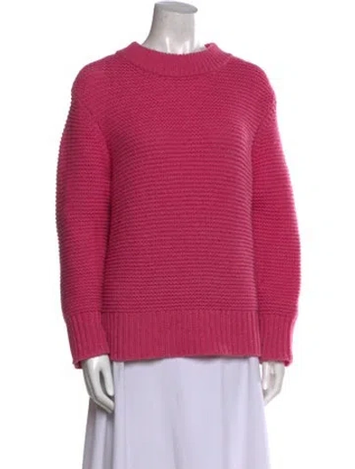 Pre-owned Joie Wool Mock Neck Sweater In Pink