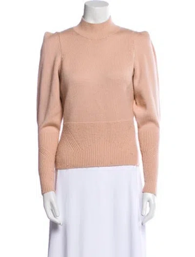 Pre-owned Joie Wool Mock Neck Sweater In Pink