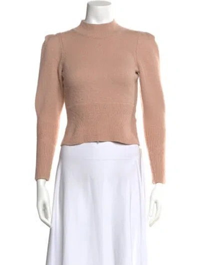 Pre-owned Joie Wool Mock Neck Sweater In Pink