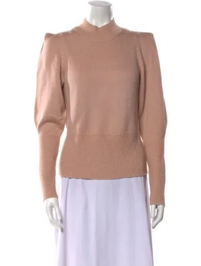 Pre-owned Joie Wool Mock Neck Sweater In Pink