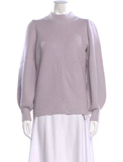 Pre-owned Joie Wool Mock Neck Sweater In Purple