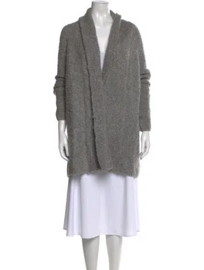 Pre-owned Joie Wool Open Front Sweater In Gray