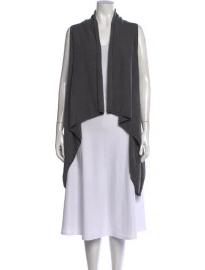 Pre-owned Joie Wool Open Front Sweater In Grey