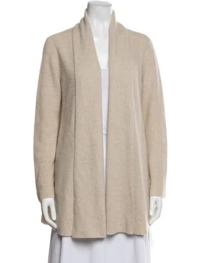 Pre-owned Joie Wool Open Front Sweater In Neutral