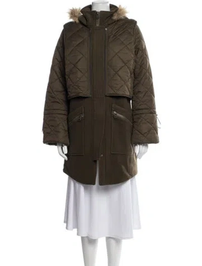 Pre-owned Joie Wool Parka In Green
