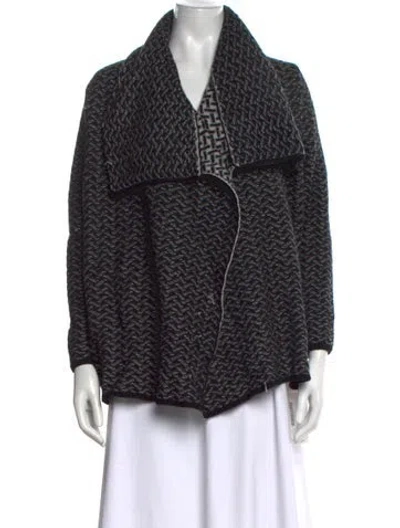 Pre-owned Joie Wool Patterned Sweater In Black