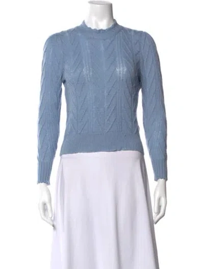 Pre-owned Joie Wool Patterned Sweater In Blue