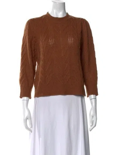 Pre-owned Joie Wool Patterned Sweater In Brown