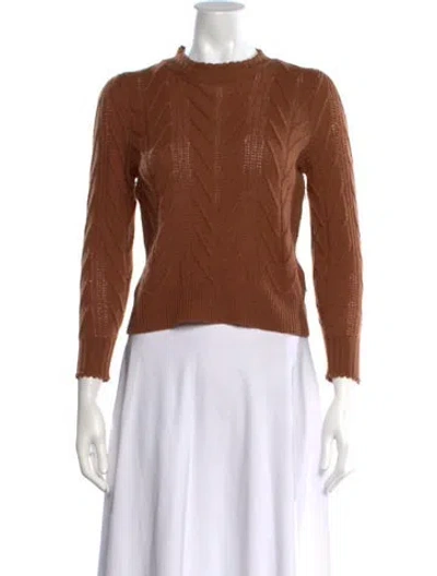 Pre-owned Joie Wool Patterned Sweater In Brown