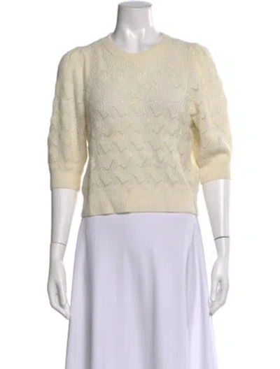 Pre-owned Joie Wool Patterned Sweater In Neutral
