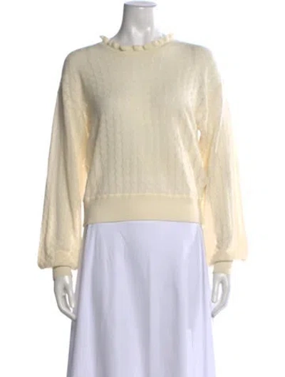 Pre-owned Joie Wool Patterned Sweater In Neutral