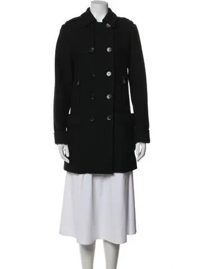 Pre-owned Joie Wool Peacoat In Black