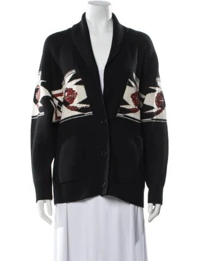 Pre-owned Joie Wool Printed Sweater In Black