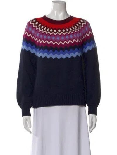 Pre-owned Joie Wool Printed Sweater In Multi
