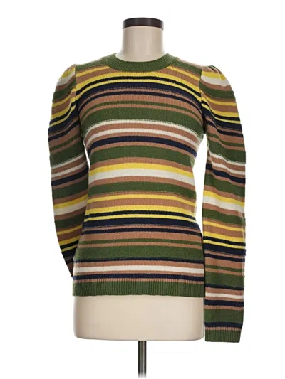 Pre-owned Joie Wool Pullover Sweater In Green