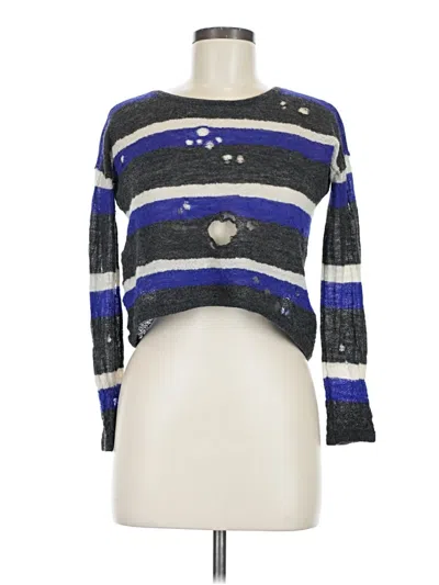 Pre-owned Joie Wool Pullover Sweater In Purple