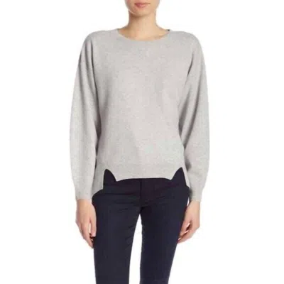 Joie Wool Round Neck High Low Sweater In Grey In Gray