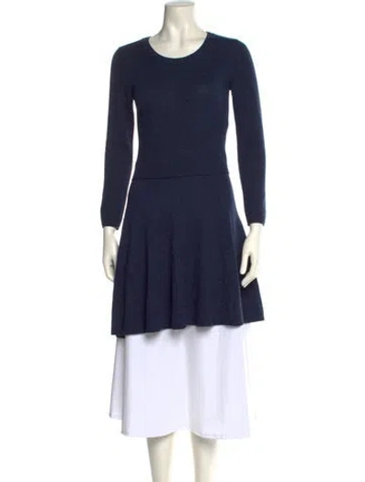 Pre-owned Joie Wool Scoop Neck Sweater In Blue