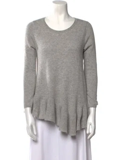 Pre-owned Joie Wool Scoop Neck Sweater In Gray