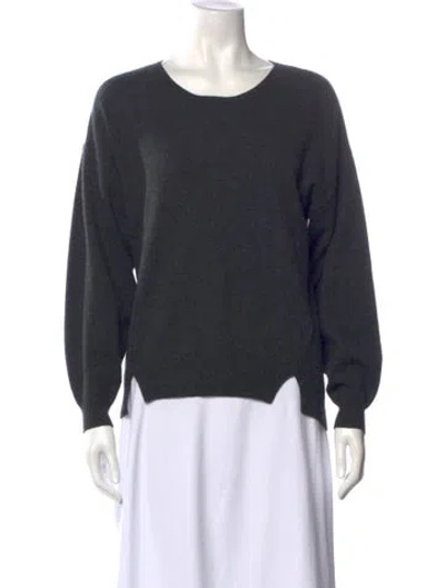 Pre-owned Joie Wool Scoop Neck Sweater In Gray