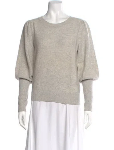 Pre-owned Joie Wool Scoop Neck Sweater In Gray