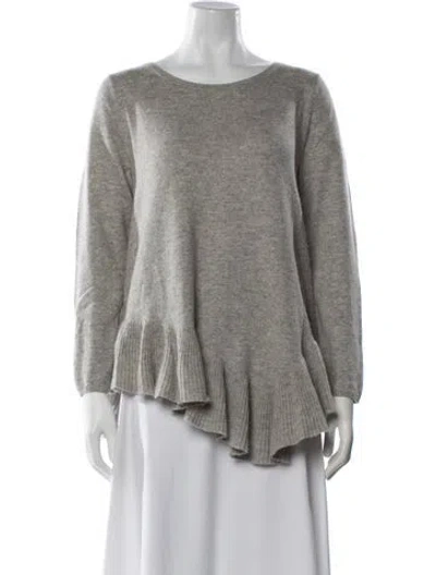 Pre-owned Joie Wool Scoop Neck Sweater In Gray
