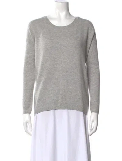 Pre-owned Joie Wool Scoop Neck Sweater In Gray