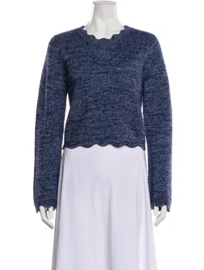 Pre-owned Joie Wool Scoop Neck Sweater In Multi