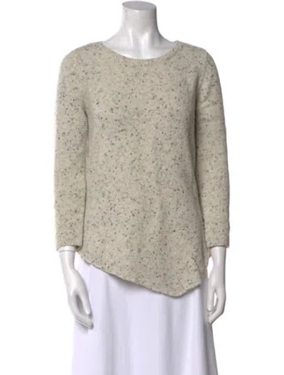 Pre-owned Joie Wool Scoop Neck Sweater In Neutral