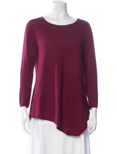 Pre-owned Joie Wool Scoop Neck Sweater In Red