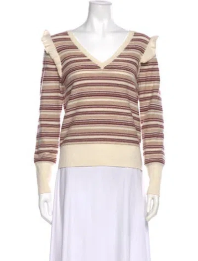 Pre-owned Joie Wool Striped Sweater