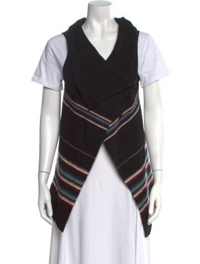 Pre-owned Joie Wool Striped Sweater In Black