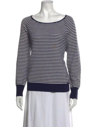 Pre-owned Joie Wool Striped Sweater In Blue