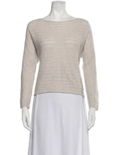 Pre-owned Joie Wool Striped Sweater In Grey